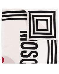Moschino - Quote-printed Square Shape Scarf - Lyst