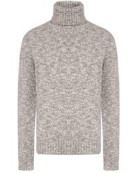Dolce & Gabbana Roll-neck Knit Sweater - Grey