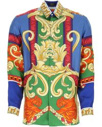 Versace Silk Shirt Uomo - Multicolour