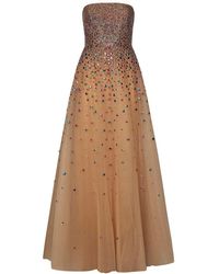 Elie Saab - Bead-embellished Strapless Flared Gown - Lyst