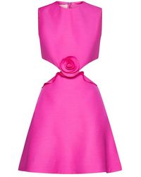 Valentino - Crepe Couture Cutout Minidress - Lyst