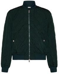 Burberry - Long Sleeved Quilted Zip-up Bomber Jacket - Lyst