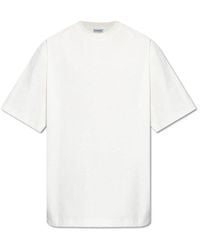 Burberry - T-shirt With Reverse Side Roll-up Effect, - Lyst