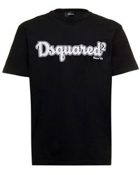 DSquared² - Logo Printed Crewneck T-shirt - Lyst