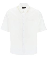 Simone Rocha - Oversize Shirt With Pearls - Lyst