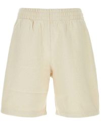 Burberry - Ivory Cotton Bermuda Shorts - Lyst