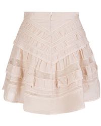 Isabel Marant Constance Ruffled Mini Skirt - Natural