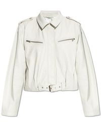 Gestuz - Gzkatri Belted Waist Leather Jacket - Lyst