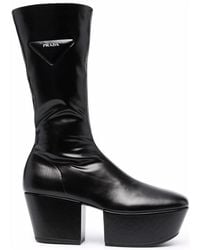 Prada Nappa Leather Boots - Black