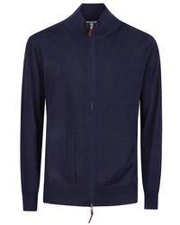Ballantyne - Zip-Up Knit Cardigan - Lyst