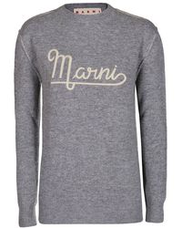 Marni - Logo Embroidered Crewneck Sweater - Lyst