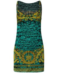 Versace - Medusa 95 Baroccodile Dress In Multicolor Viscose - Lyst