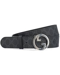 Gucci - GG Supreme Buckled Belt - Lyst