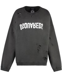 DSquared² - Ripped Crewneck Sweatshirt - Lyst