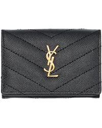 Saint Laurent - Quilted Wallet - Lyst