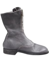 Guidi 310 Front Zipped Army Boots - Grey