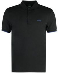 BOSS - Logo Embroidered Short-Sleeved Polo Shirt - Lyst