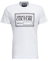 Versace Jeans Couture Cotton T-shirt in White for Men Mens Clothing T-shirts Short sleeve t-shirts Save 36% 