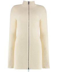 Off-White c/o Virgil Abloh - Front-zip Turtleneck Knitted Mini Dress - Lyst