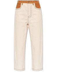 Marni - High-waisted Cotton Trousers, - Lyst