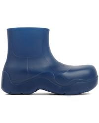 Bottega Veneta - Navy Blue 'puddle' Rain Boots - Lyst