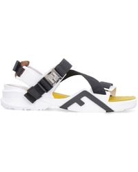 Fendi - Flow Ff Jacquard Touch Strapped Sandals - Lyst