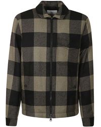 Woolrich - Checked Zipped Shirt Jacket - Lyst