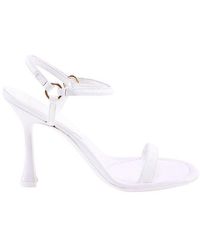 BY FAR - Mia Buckle Detail Strappy Heeled Sandals - Lyst