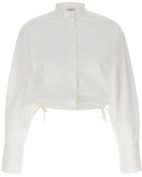 Ferragamo - Cropped Shirt Shirt, Blouse - Lyst