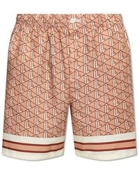 Lacoste - Logo Embroidered Elasticated Waistband Shorts - Lyst