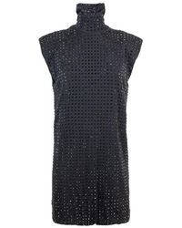 Sportmax - Embellished Turtleneck Mini Dress - Lyst