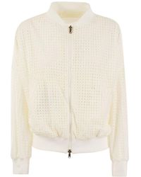 Herno - Spring Lace And Ecoage Reversible Bomber Jacket - Lyst