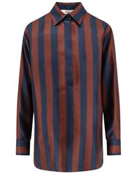 Fendi - Striped Long-sleeved Shirt - Lyst