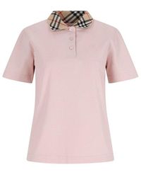 Burberry - 'Check' Collar Polo Shirt - Lyst