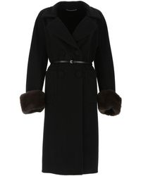 Ermanno Scervino Double-breasted Coat - Black
