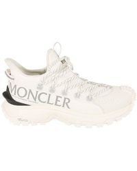 Moncler - Logo Printed Lace-Up Sneakers - Lyst