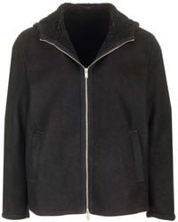 Lardini - Zip-Up Hooded Jacket - Lyst