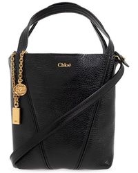 Chloé - Spin Logo Printed Small Tote Bag - Lyst