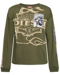 DIESEL - T-Shirt T-Boxt-Ls-Slits-R5 - Lyst