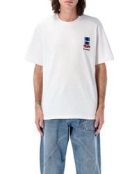 JW Anderson Window Embroidered T-Shirt in Pink for Men | Lyst