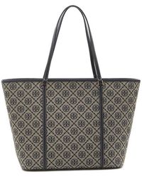 Tory Burch T Monogram Jacquard Small Tote in Blue | Lyst Canada