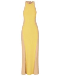 Fendi - Sleeveless Colour-block Maxi Dress - Lyst