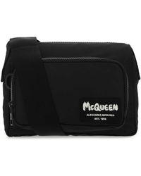 Alexander McQueen Canvas Crossbody Bag - Black