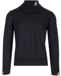 Thom Browne - Roll Neck Knitted Jumper - Lyst