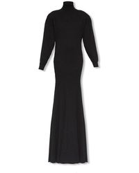 Saint Laurent - Black Cashmere Turtleneck Dress - Lyst