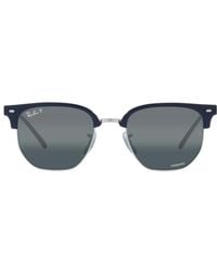 Ray-Ban - Rb4416f New Clubmaster Low Bridge Fit Square Sunglasses - Lyst
