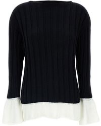 Issey Miyake - Behind The Scenes Flounced Edge Sweater - Lyst