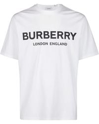 Burberry Logo Print Crewneck T-shirt - White