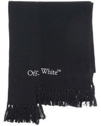 Off-White c/o Virgil Abloh - Asymmetrical Cotton And Cashmere Blend Scarf - Lyst
