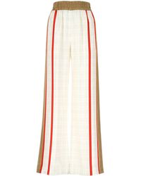 Burberry Archive Scarf Print Wide-leg Pants - White